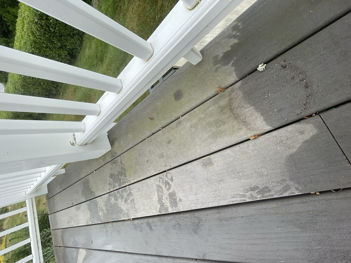 Before pressure washing in Guilford, CT — project 1